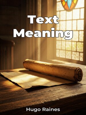 cover image of Text Meaning